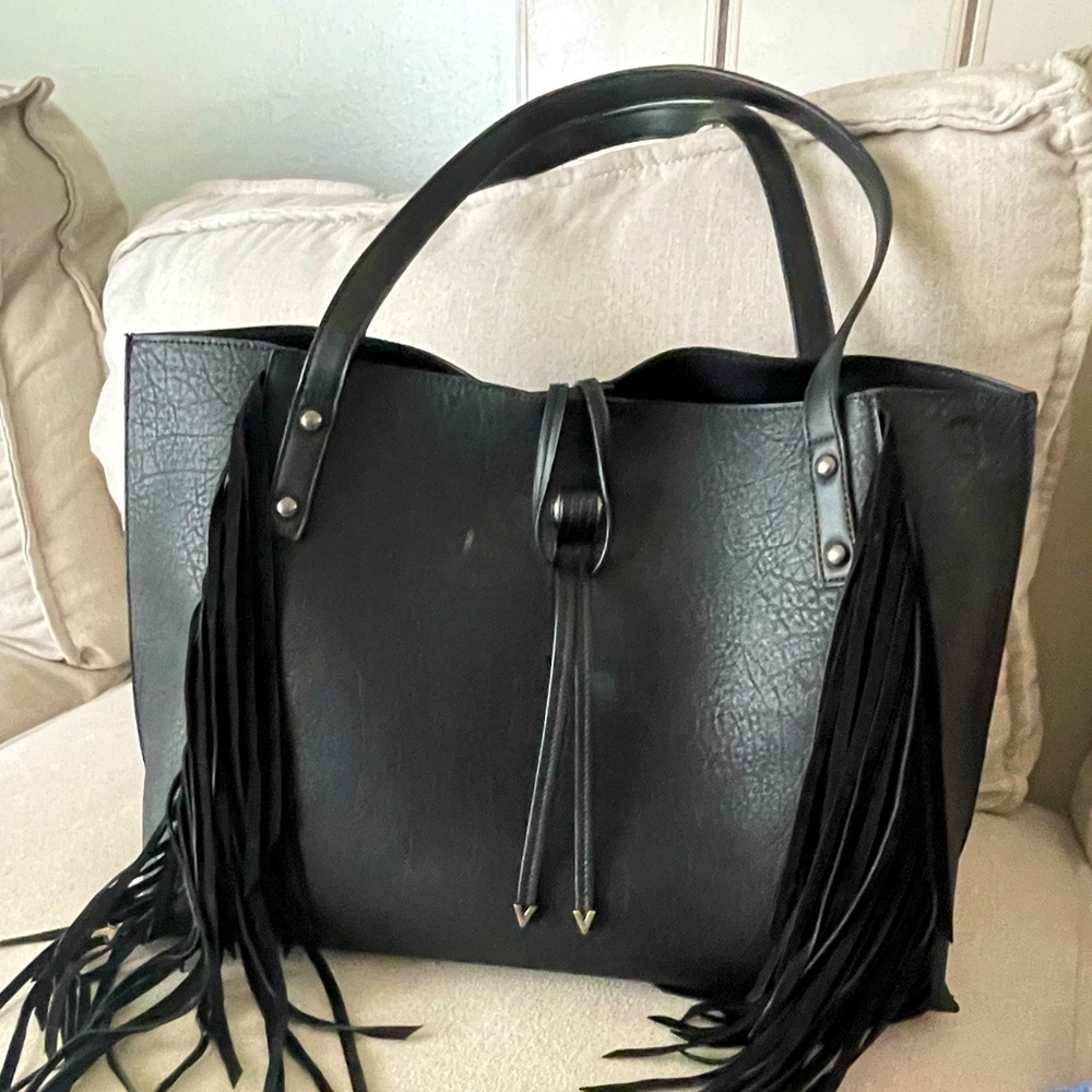 Large black tote bag; excellent condition.  Never used.